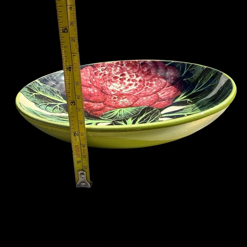VTG 2012 Williams-Sonoma Farmers Market Pasta Bowl Cauliflower Botanical 10”